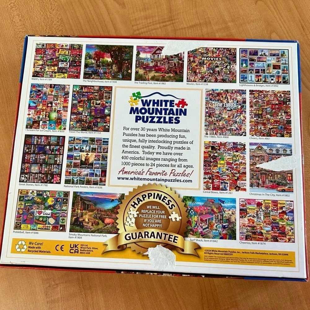 White mountain puzzle Christmas Santa delivering gifts 500 pieces toys complete